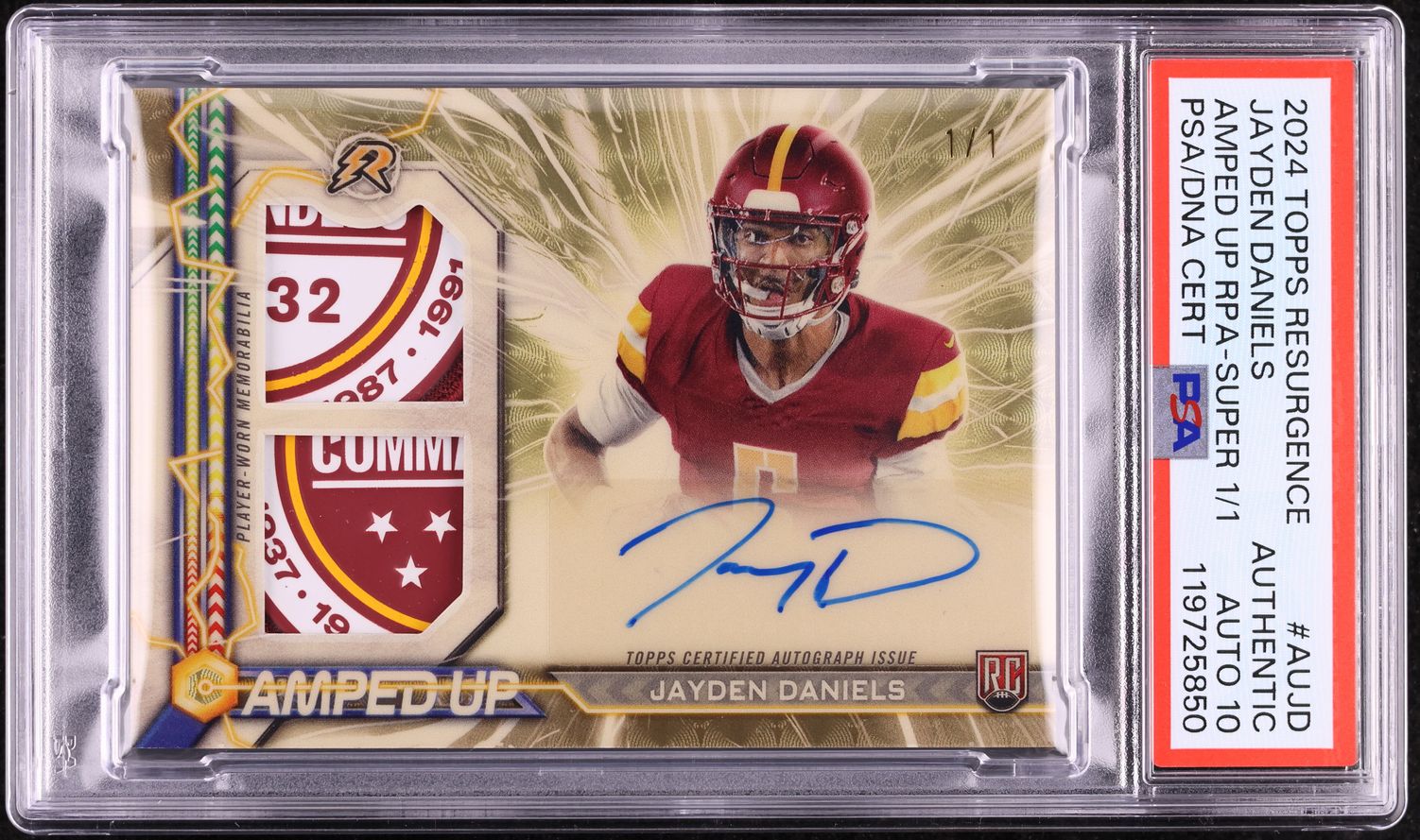 2024 Resurgence Superfractor Jayden Daniels RC PATCH AUTO DNA 10 1/1 ...