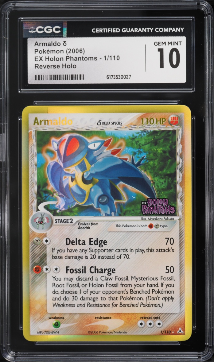 2006 Pokemon EX Holon Phantoms Reverse Holo Armaldo #1 CGC 10 GEM MINT