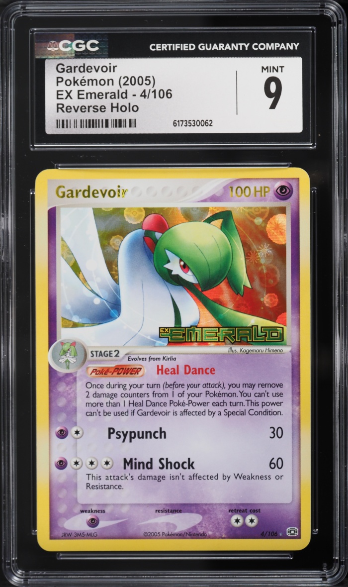 2005 Pokemon EX Emerald Reverse Holo Gardevoir #4 CGC 9 MINT