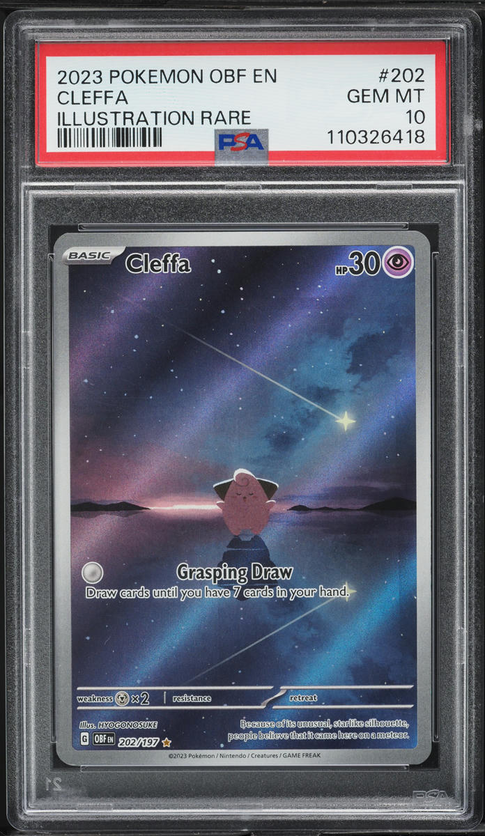 2024 Pokemon Scarlet & Violet Obsidian Flames IR Cleffa #202 PSA 10 GEM MINT