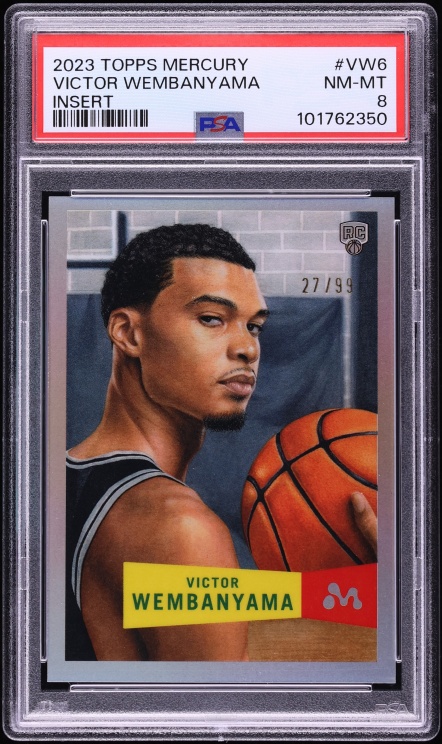 2023 Topps Mercury Insert Victor Wembanyama ROOKIE /99 #VW-6 PSA 8 NM-MT