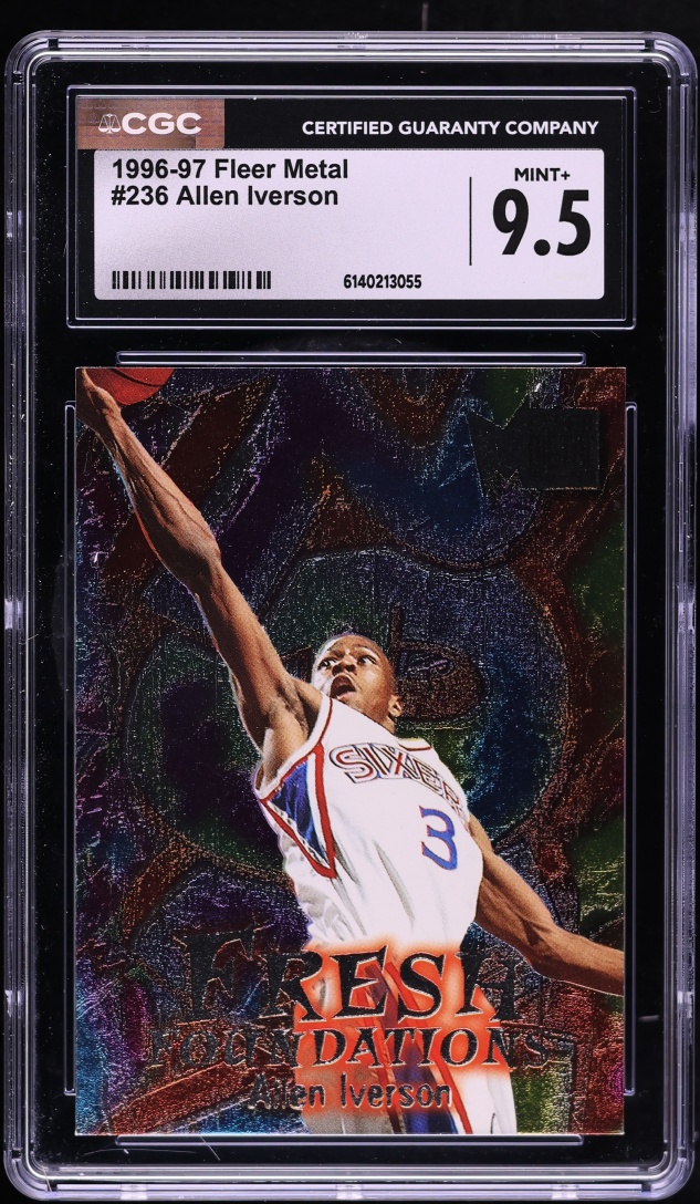 1996 Metal Fresh Foundations Allen Iverson ROOKIE #236 CGC 9.5 MINT+