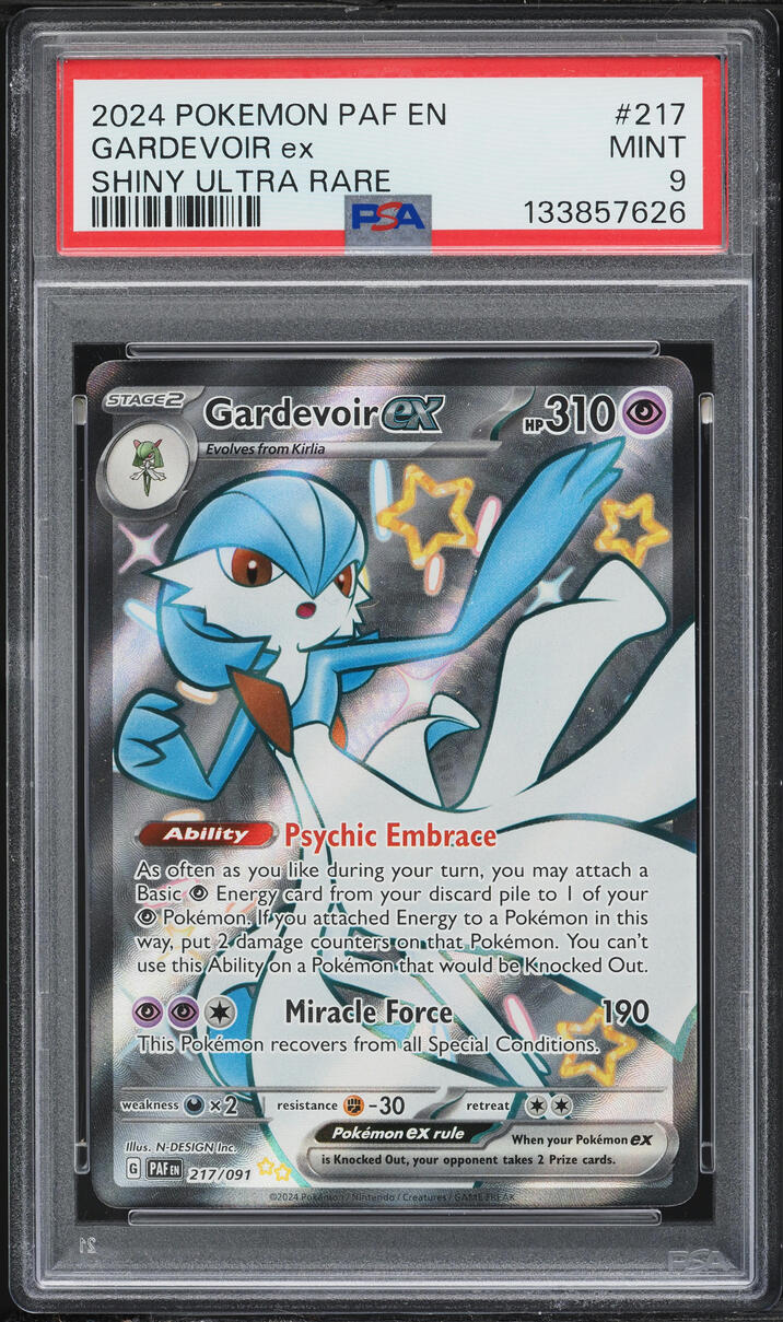 2024 Pokemon Scarlet & Violet Paldean Fates Full Art Gardevoir EX #217 PSA 9 MINT