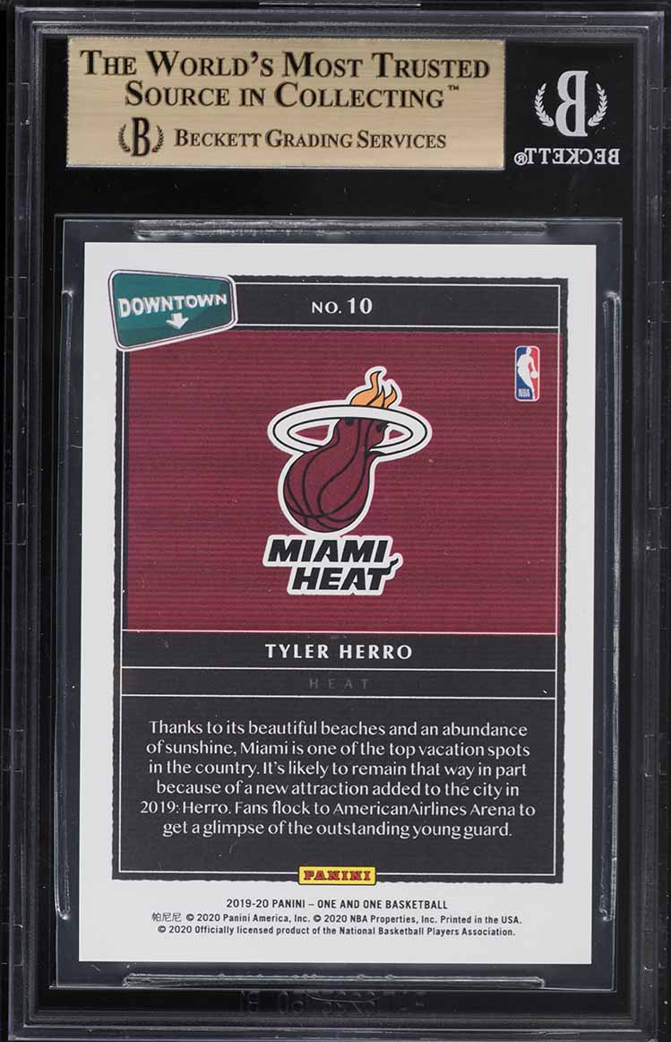 2019 Panini One and One Downtown Tyler Herro ROOKIE #10 BGS