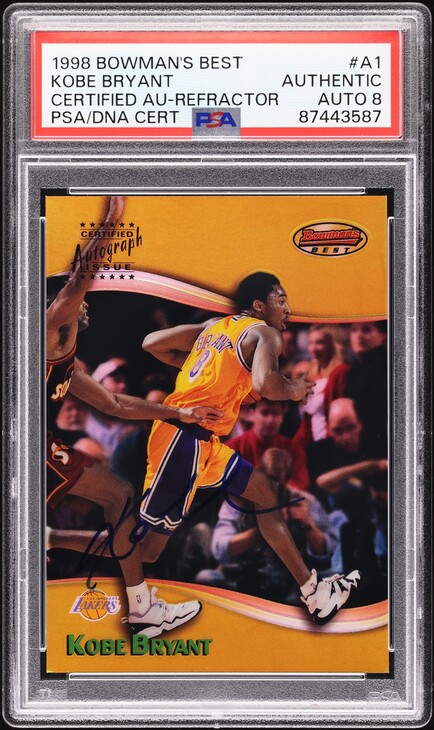 1999 Bowman's Best Atomic Refractor Kobe Bryant /100 #95 PSA 9