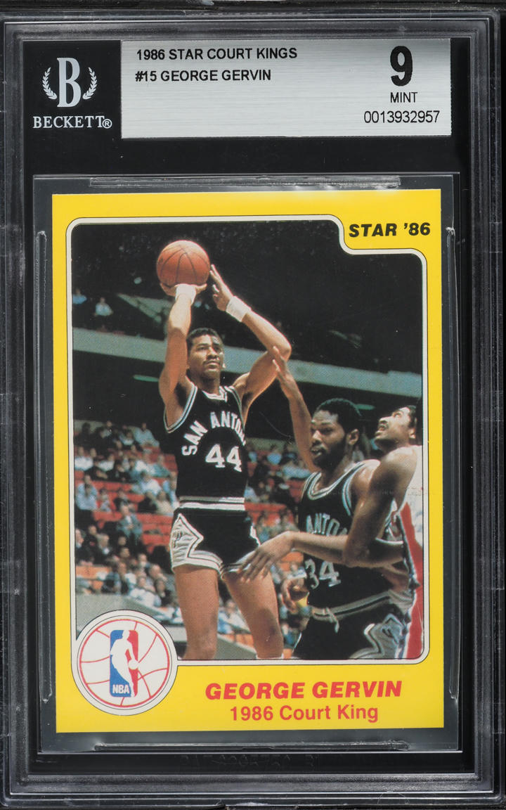1986 Star Court Kings George Gervin #15 BGS 9 MINT