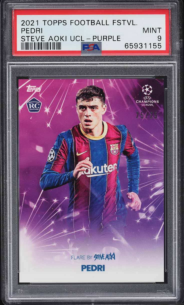 2021 Topps Chrome Aoki Neon Future Yellow Pedri ROOKIE /50 #NF-P