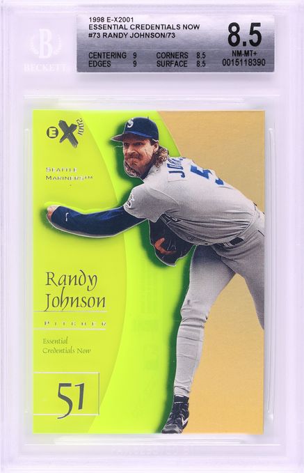 1998 E-X2001 Essential Credentials Now Randy Johnson /73 #73 BGS 8.5 NM-MT+ - Photo 1
