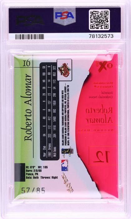 1998 Skybox E-X2001 Essential Credentials Future Roberto Alomar /85 #16 PSA 7 NRMT - Photo 2