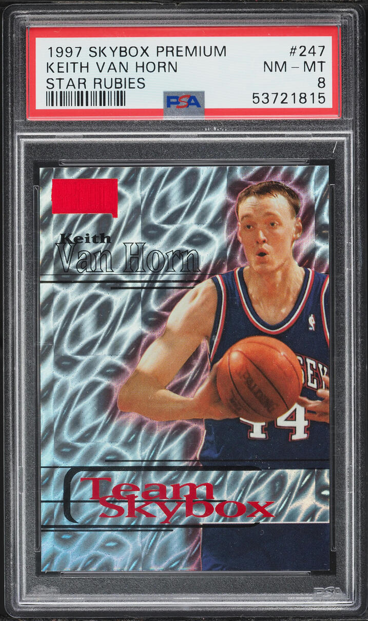 1997 Skybox Premium Star Rubies Keith Van Horn ROOKIE /50 #247 PSA 8 NM-MT - Photo 1