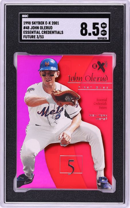 1998 Skybox E-X 2001 Essential Credentials Future John Olerud /53 #48 SGC 8.5 NM-MT+ - Photo 1