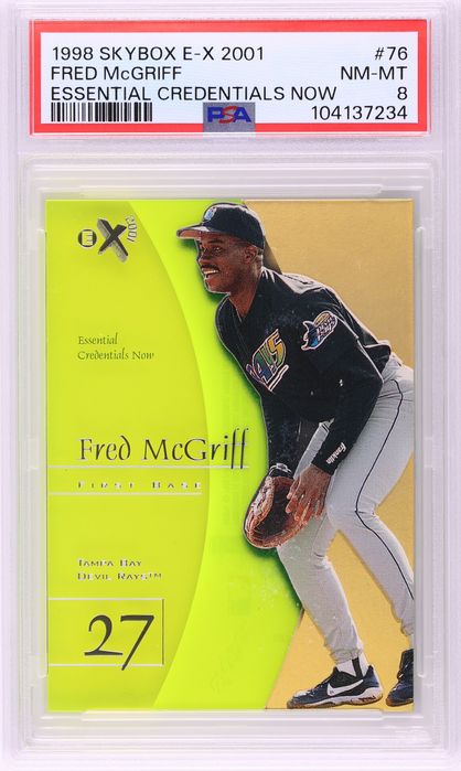 1998 Skybox E-X2001 Essential Credentials Now Fred McGriff /76 #76 PSA 8 NM-MT - Photo 1