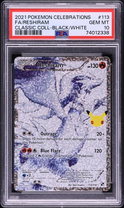 2021 Pokemon Japanese 25th Anniversary Promo Full Art Reshiram #20