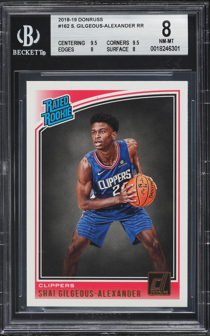 2018 Donruss Basketball Shai Gilgeous-Alexander ROOKIE #162 BGS 8 NM-MT