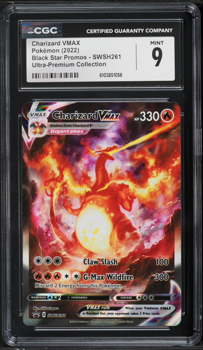 2022 Pokemon Sword & Shield Promo Ultra Premium Alt Art Charizard VMAX #SWSH261 CGC 9 MINT