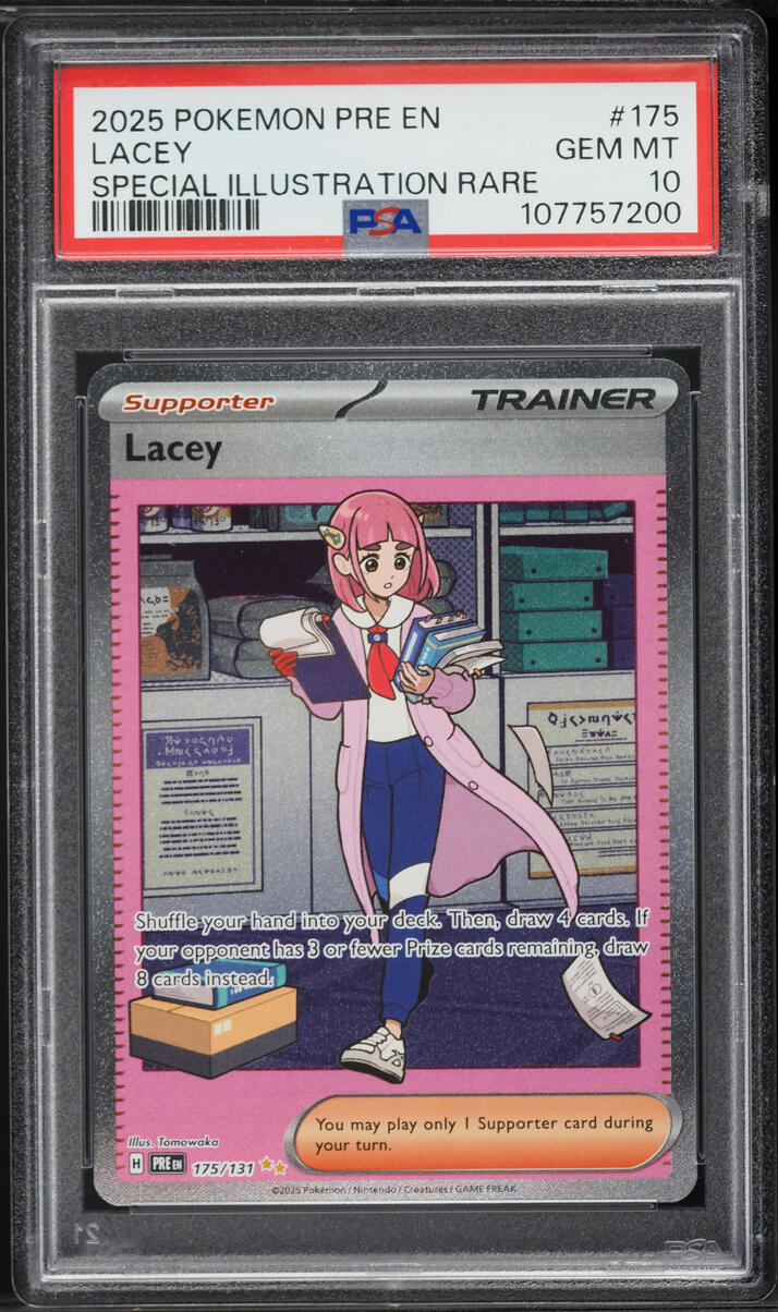 2025 Pokemon Scarlet & Violet Prismatic Evolutions SIR Lacey #175 PSA 10 GEM MINT