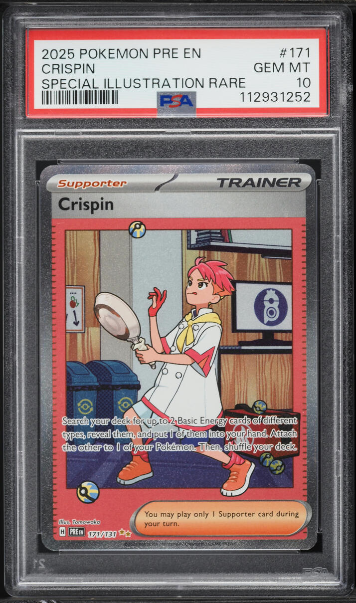 2025 Pokemon Scarlet & Violet Prismatic Evolutions SIR Crispin #171 PSA 10 GEM MINT