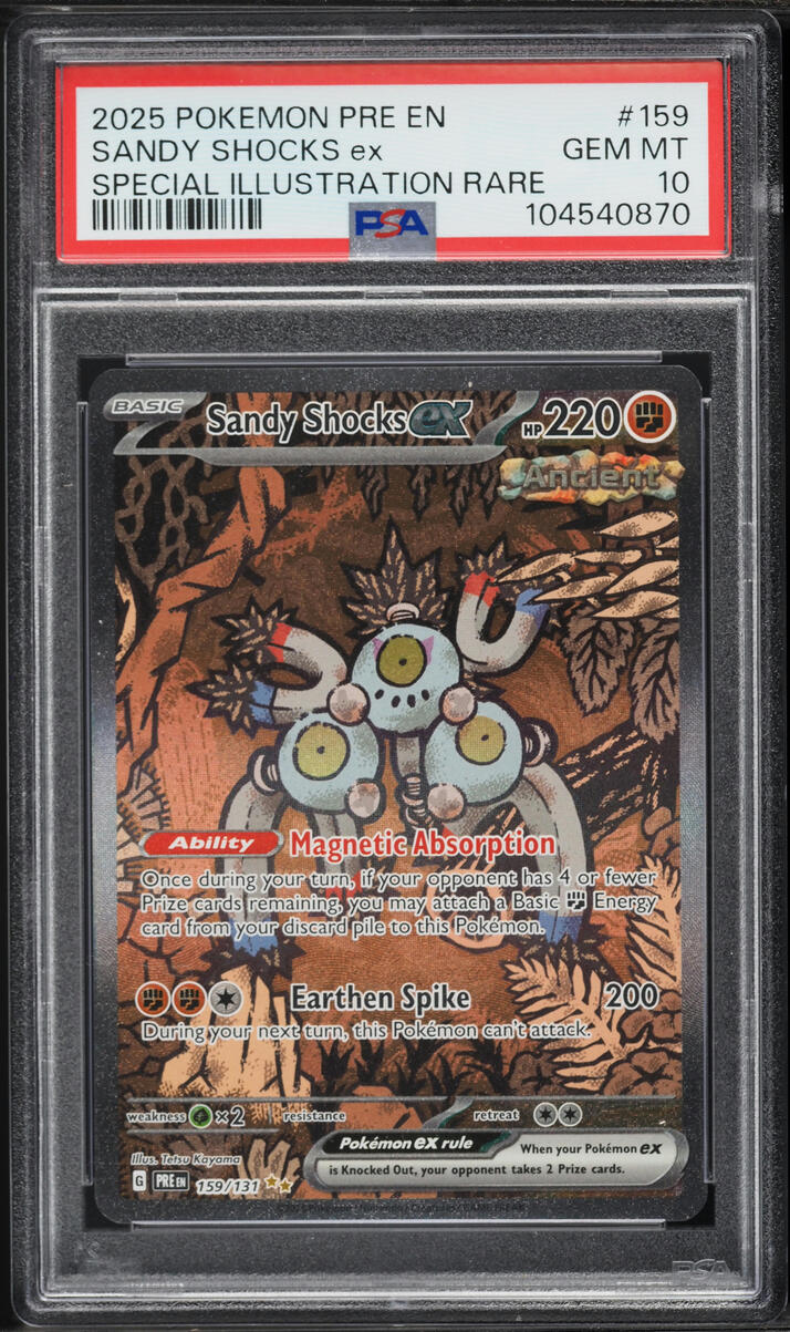 2025 Pokemon Scarlet & Violet Prismatic Evolutions SIR Sandy Shocks EX #159 PSA 10 GEM MINT