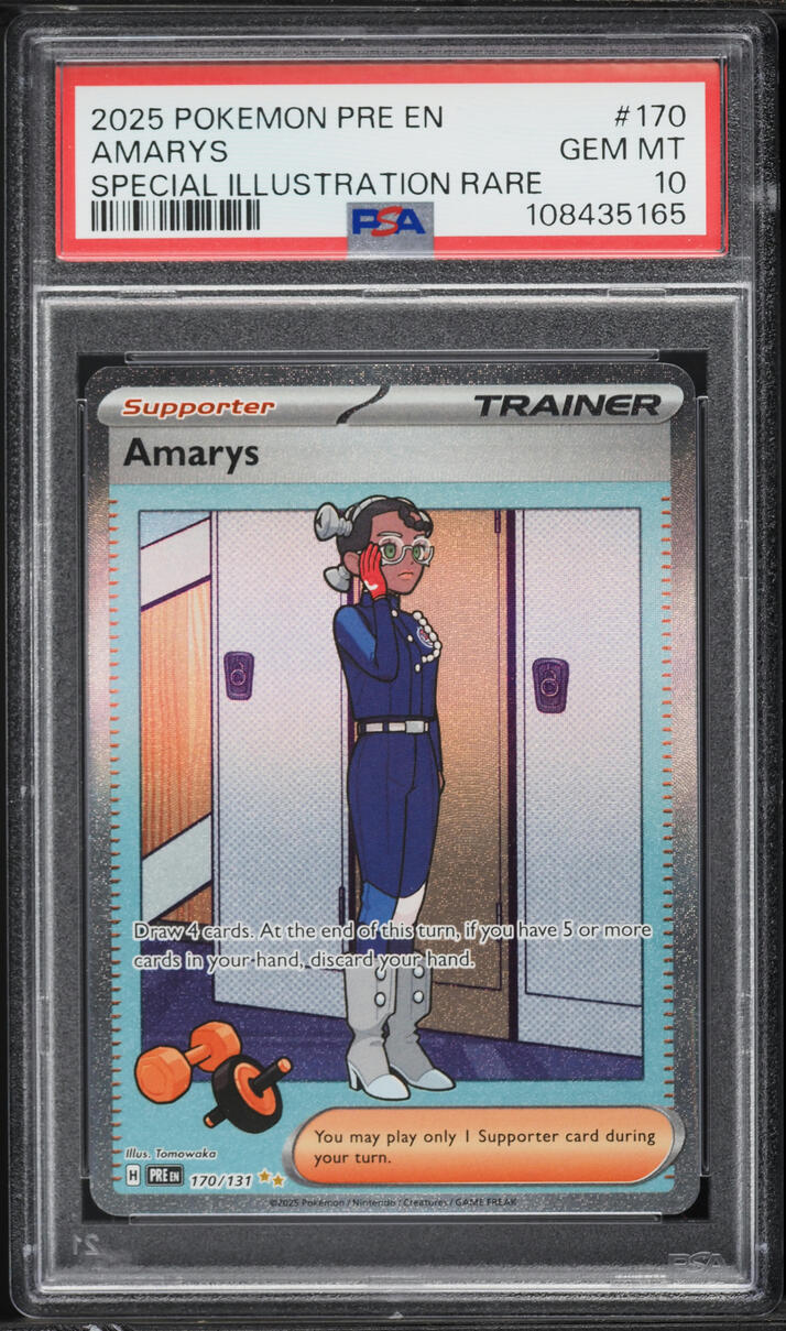 2025 Pokemon Scarlet & Violet Prismatic Evolutions SIR Amarys #170 PSA 10 GEM MINT