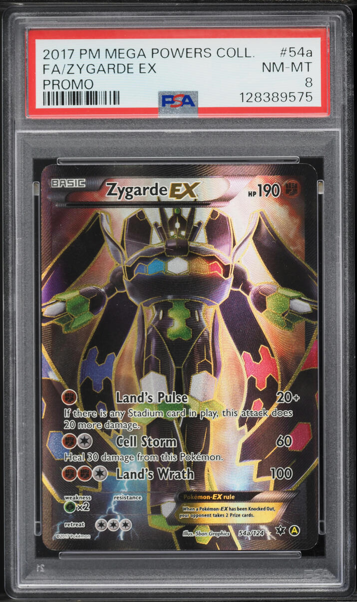 2017 Pokemon XY Mega Powers Collection Promo Full Art Zygarde EX #54a PSA 8 NM-MT
