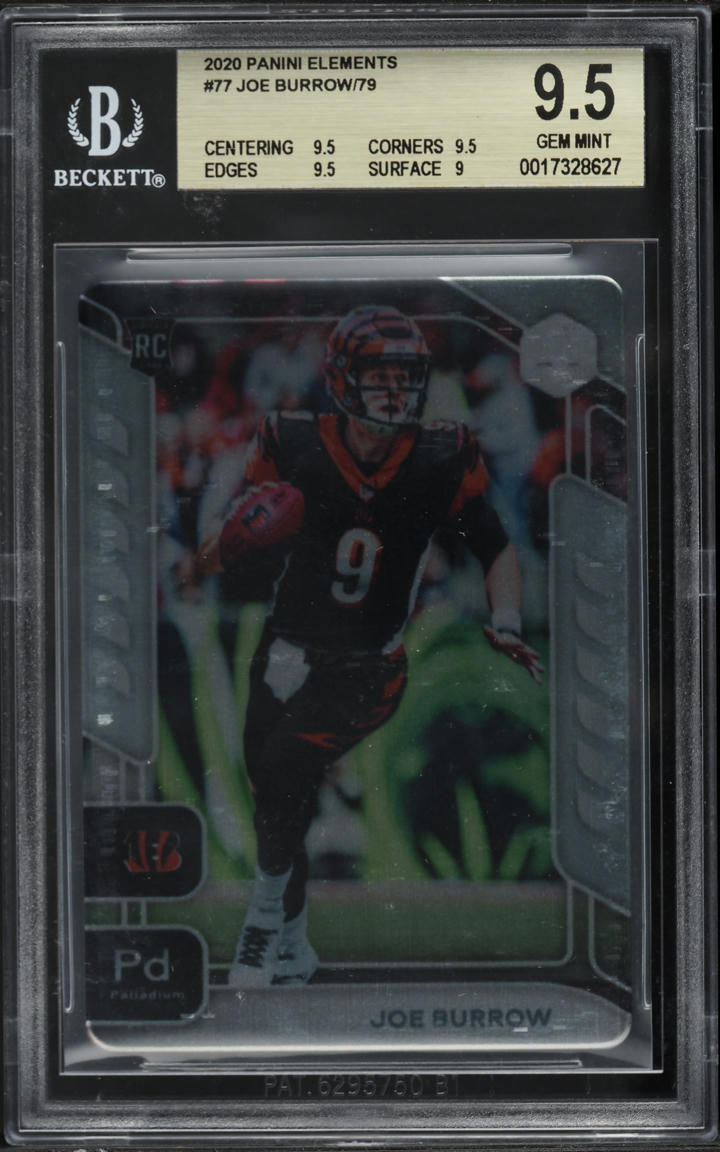 2020 Panini Elements Palladium Joe Burrow ROOKIE /46 #77 BGS 9.5 GEM MINT