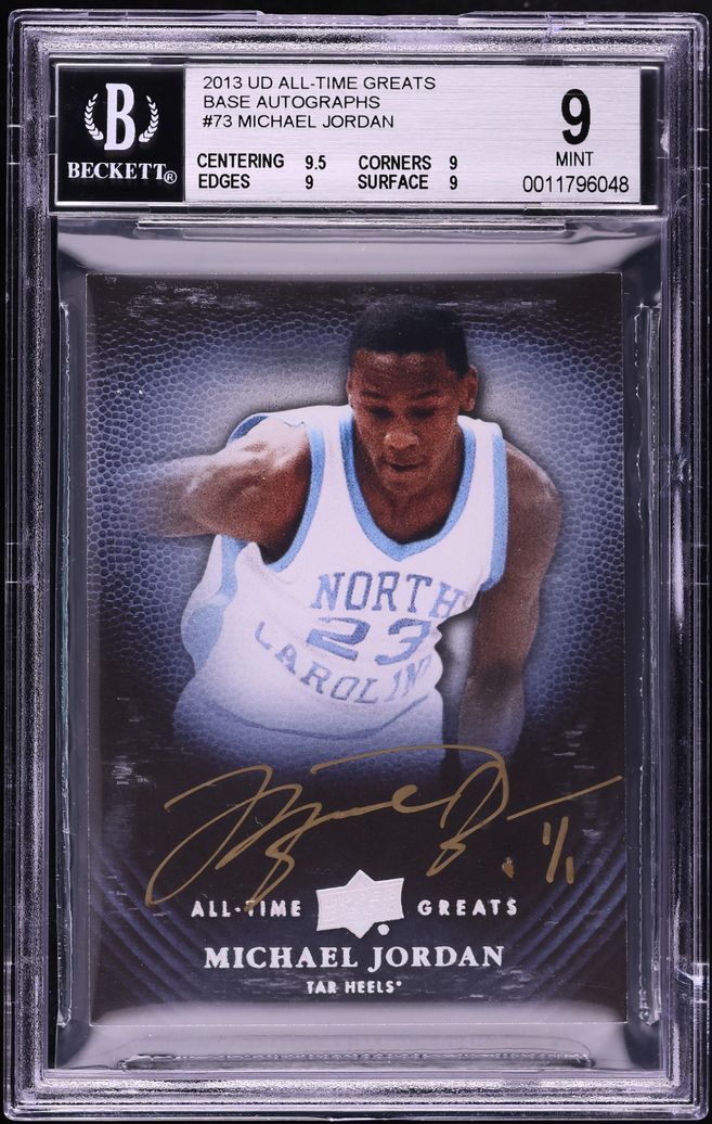 2013 Upper Deck All-Time Greats Michael Jordan AUTO 1/1 #73 BGS 9 MINT