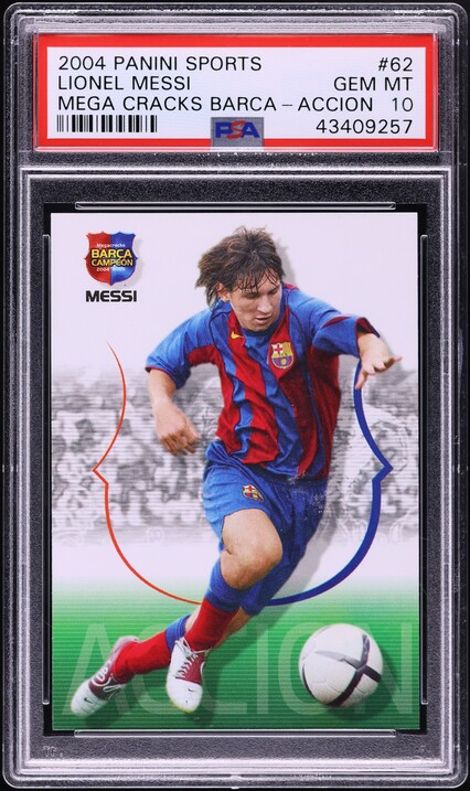 2004 Panini Sports Mega Cracks Barca Campio Lionel Messi