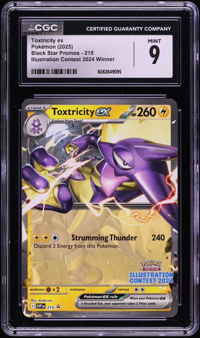 2025 Pokemon SV Promo Illustration Contest '24 Winner Toxtricity ex #215 CGC 9 MINT