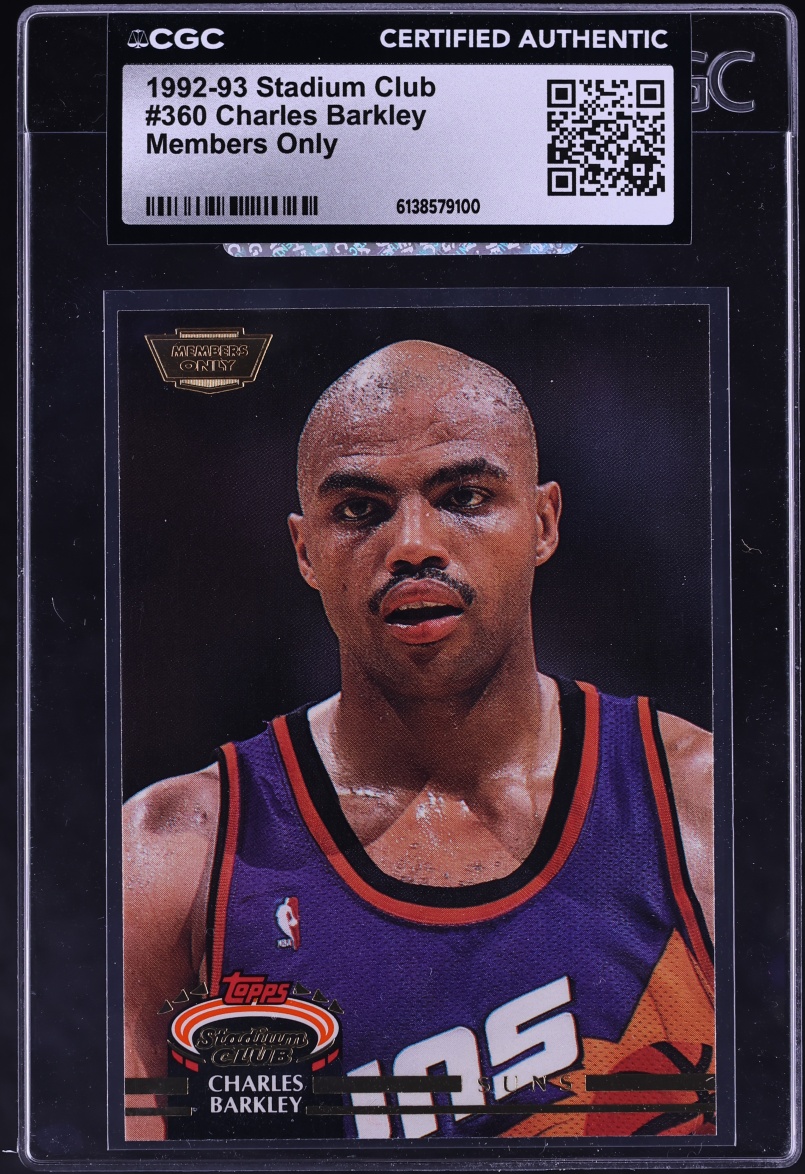 1992 Stadium Club Members Only Charles Barkley #360 CGC AUTH