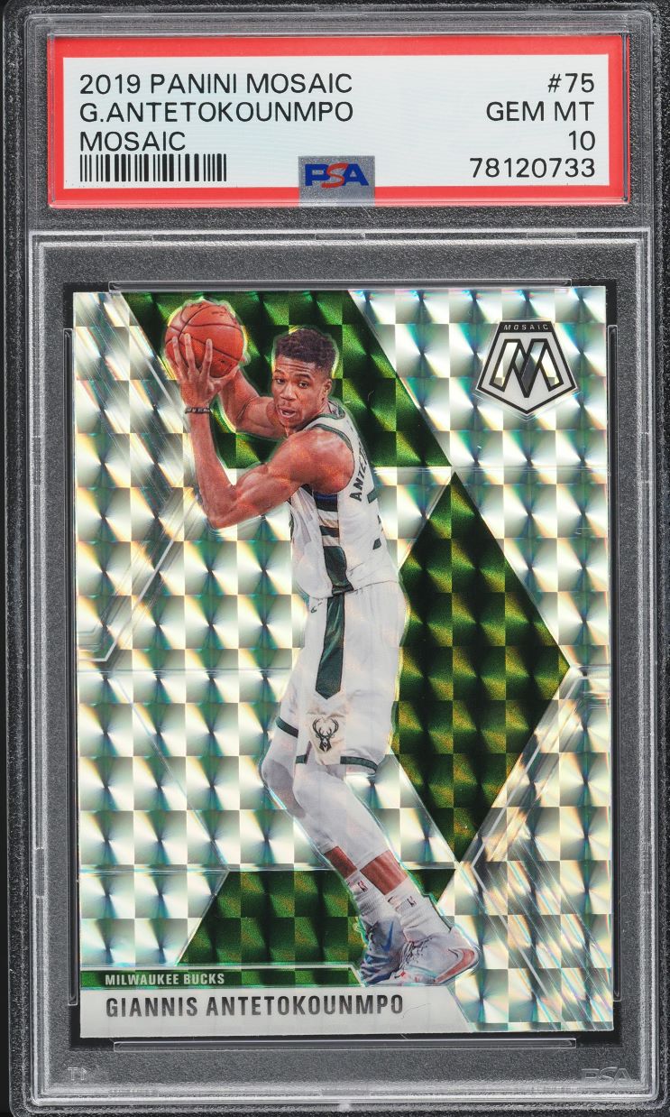 2019 Panini Mosaic Prizm Giannis Antetokounmpo #75 PSA 10 GEM MINT