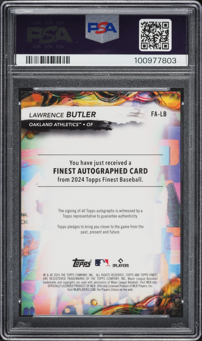 2024 Finest Superfractor Lawrence Butler ROOKIE AUTO 1/1 #FA-LB PSA 10 GEM MINT - Photo 2
