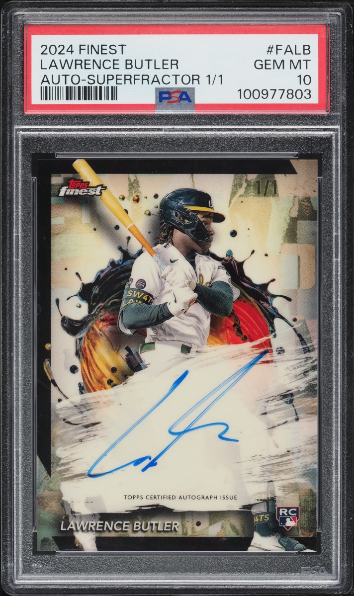2024 Finest Superfractor Lawrence Butler ROOKIE AUTO 1/1 #FA-LB PSA 10 GEM MINT - Photo 1