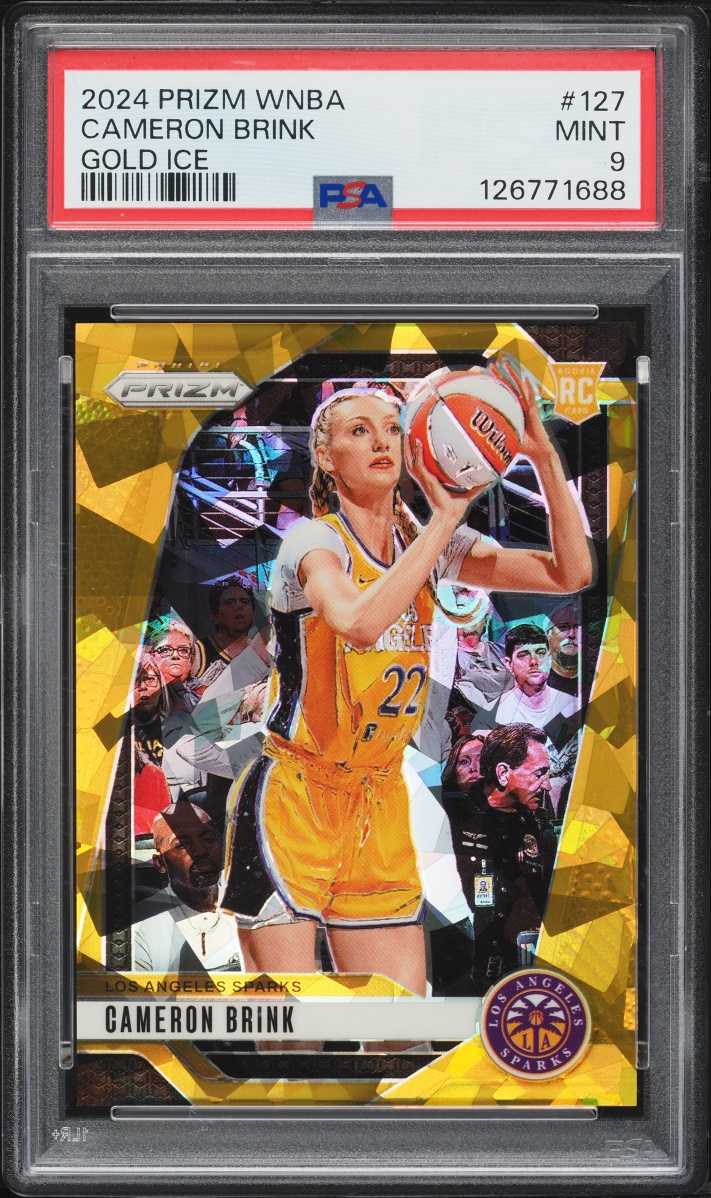 2024 Panini Prizm WNBA Gold Ice Cameron Brink ROOKIE 1/10 #127 PSA 9 MINT - Photo 1