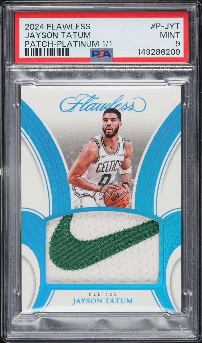 2024 Panini Flawless Platinum Jayson Tatum NIKE PATCH 1/1 #P-JYT PSA 9 MINT - Photo 1