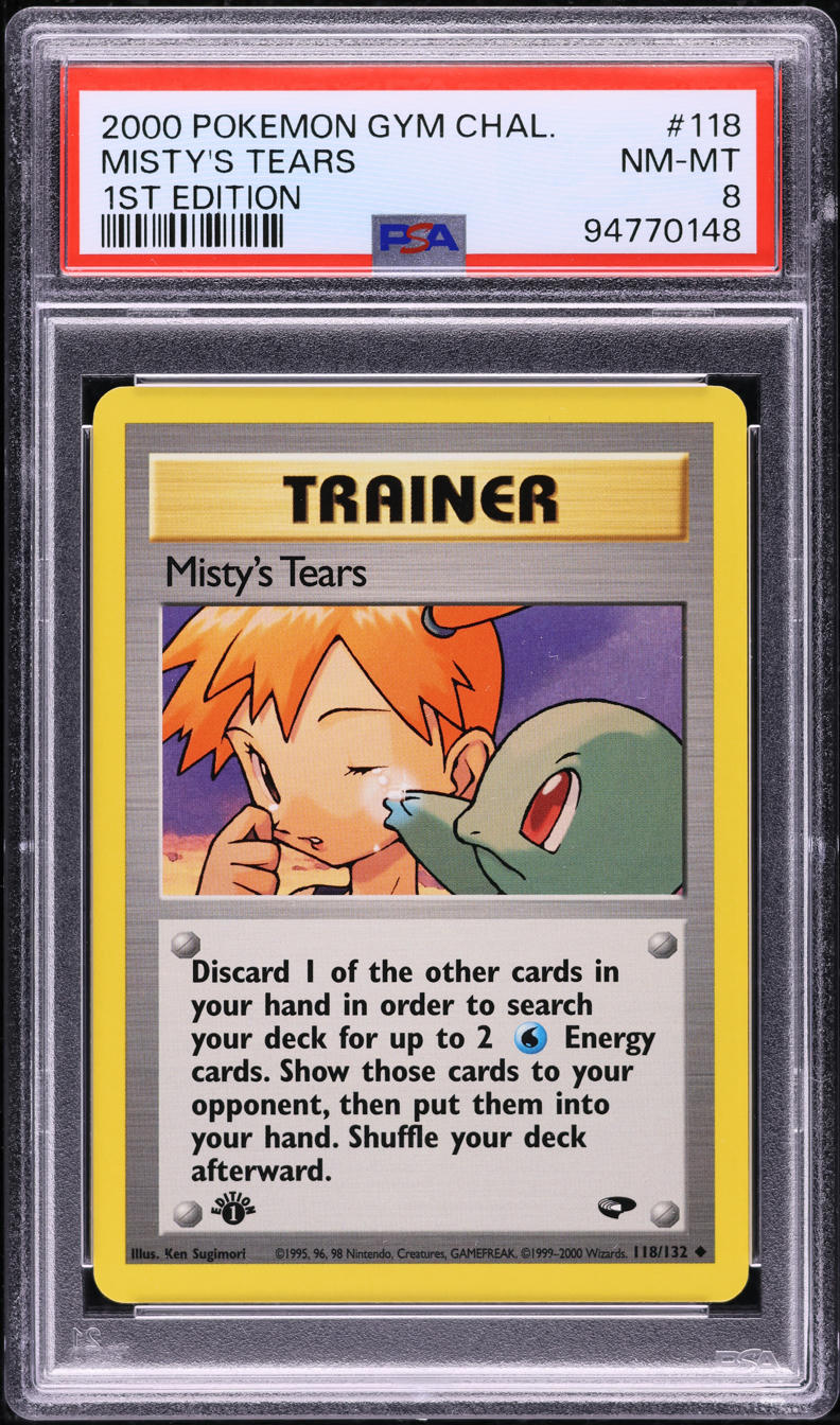 2000 Pokemon Gym Challenge 1st Edition Misty's Tears #118 PSA 8 NM-MT