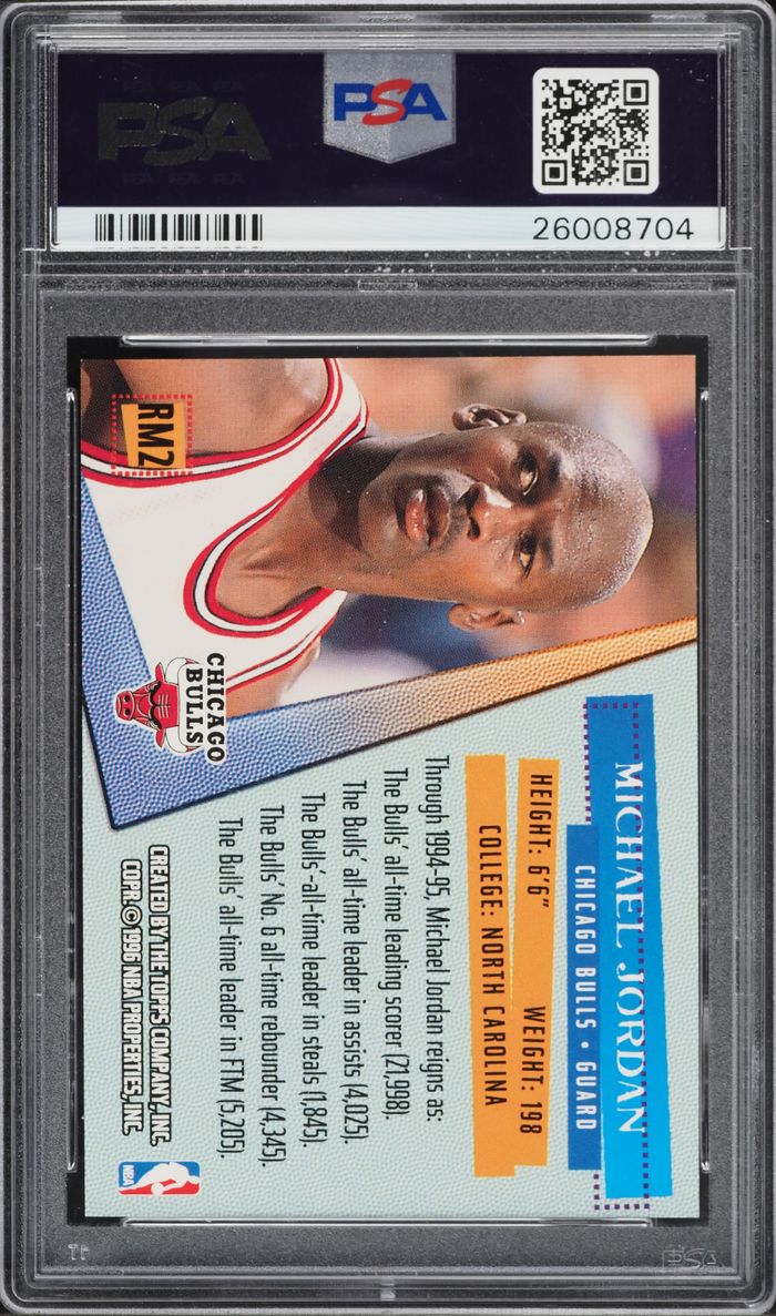1995 Stadium Club Reign Men Michael Jordan #RM2 PSA 10 GEM MINT