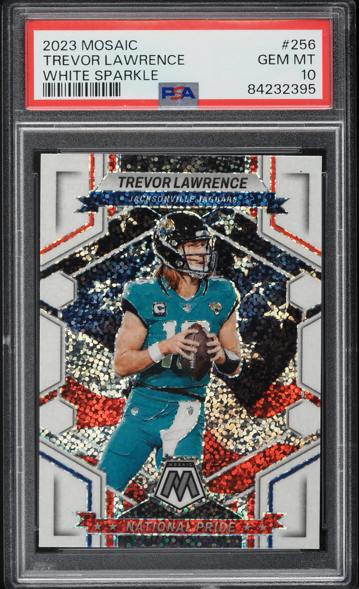 2023 Panini Mosaic White Sparkle Trevor Lawrence #256 PSA 10 GEM MINT