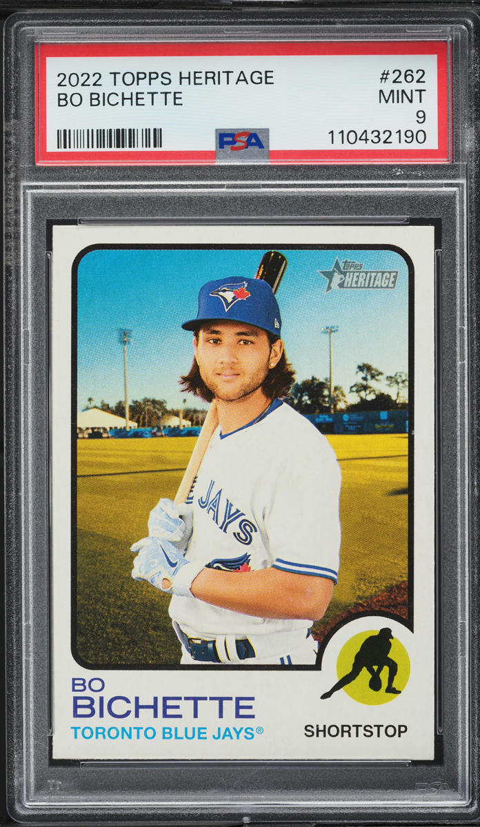 2022 Topps Heritage Bo Bichette #262 PSA 9 MINT