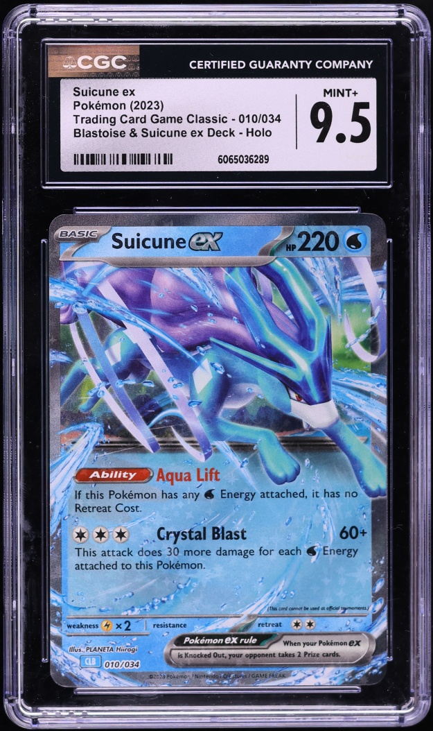 2023 Pokemon TCG Classic Collection Holo Suicune ex #10 CGC 9.5 MINT+