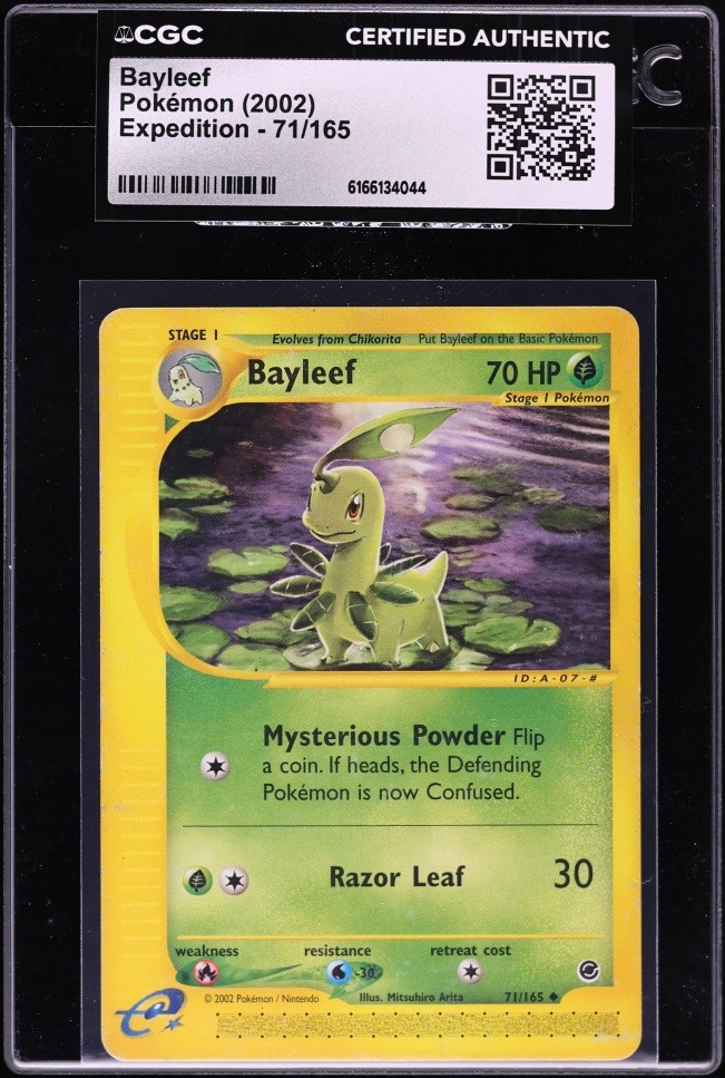 2002 Pokemon Expedition Bayleef #71 CGC AUTH