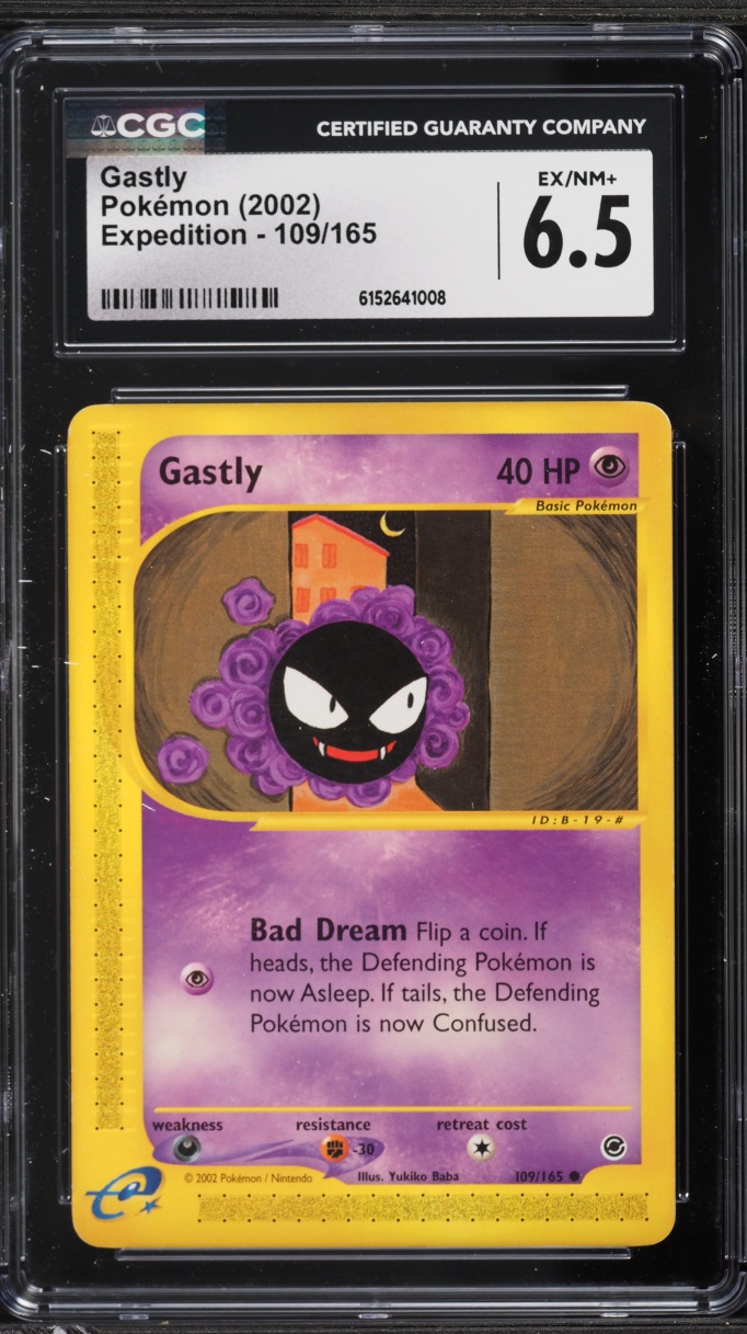 2002 Pokemon Expedition Gastly #109 CGC 6.5 EXMT+
