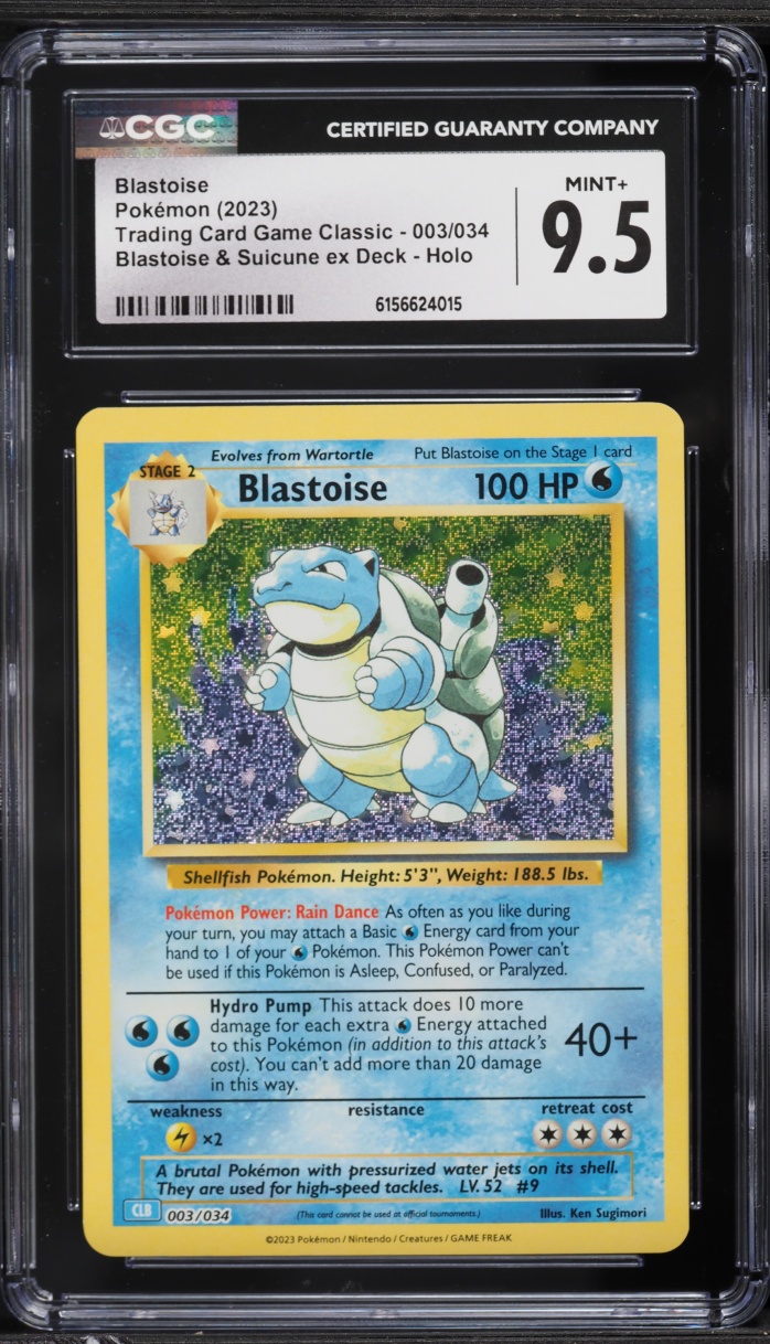 2023 Pokemon TCG Classic Suicune Ex Deck Holo Blastoise #3 CGC 9.5 MINT+