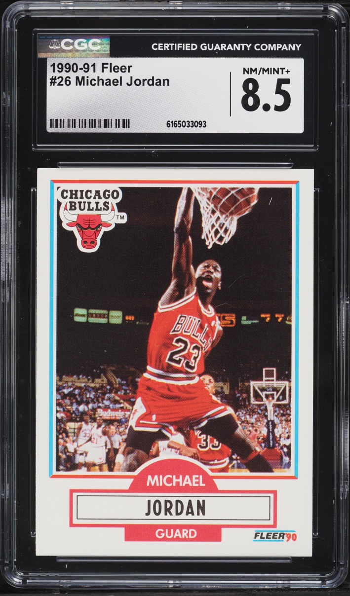 1990 Fleer Basketball Michael Jordan #26 CGC 8.5 NM-MT+