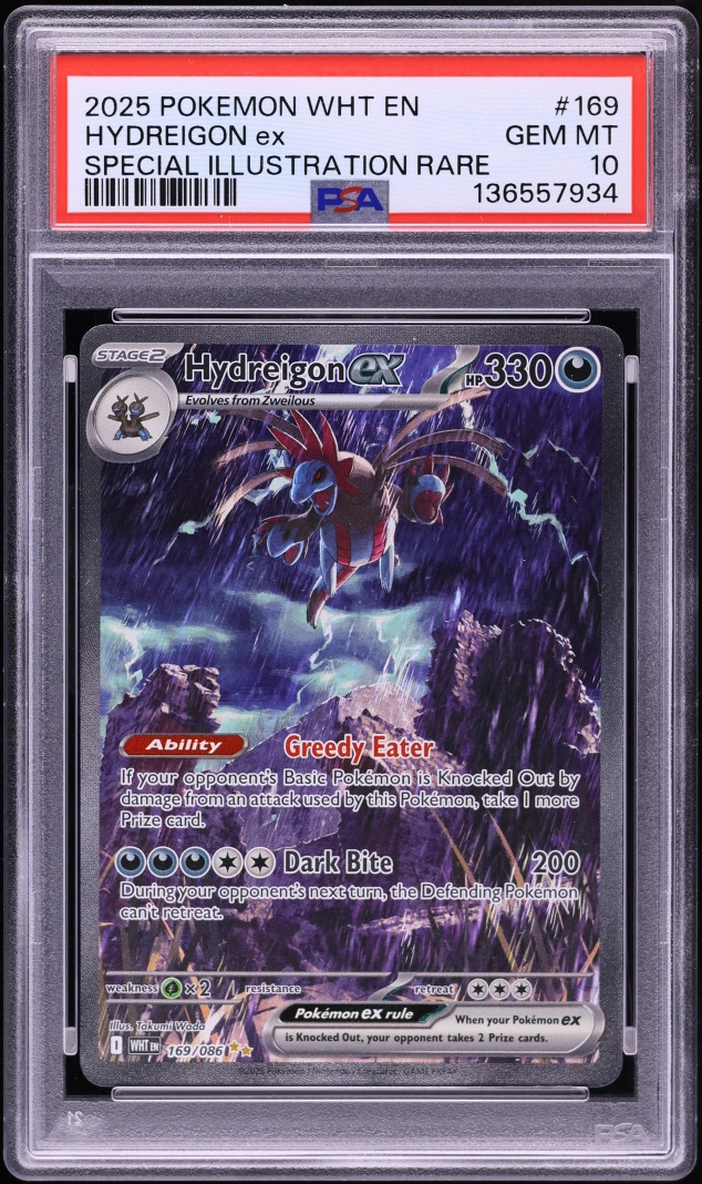 2025 Pokemon Scarlet & Violet White Flare SIR Hydreigon Ex #169 PSA 10 GEM MINT