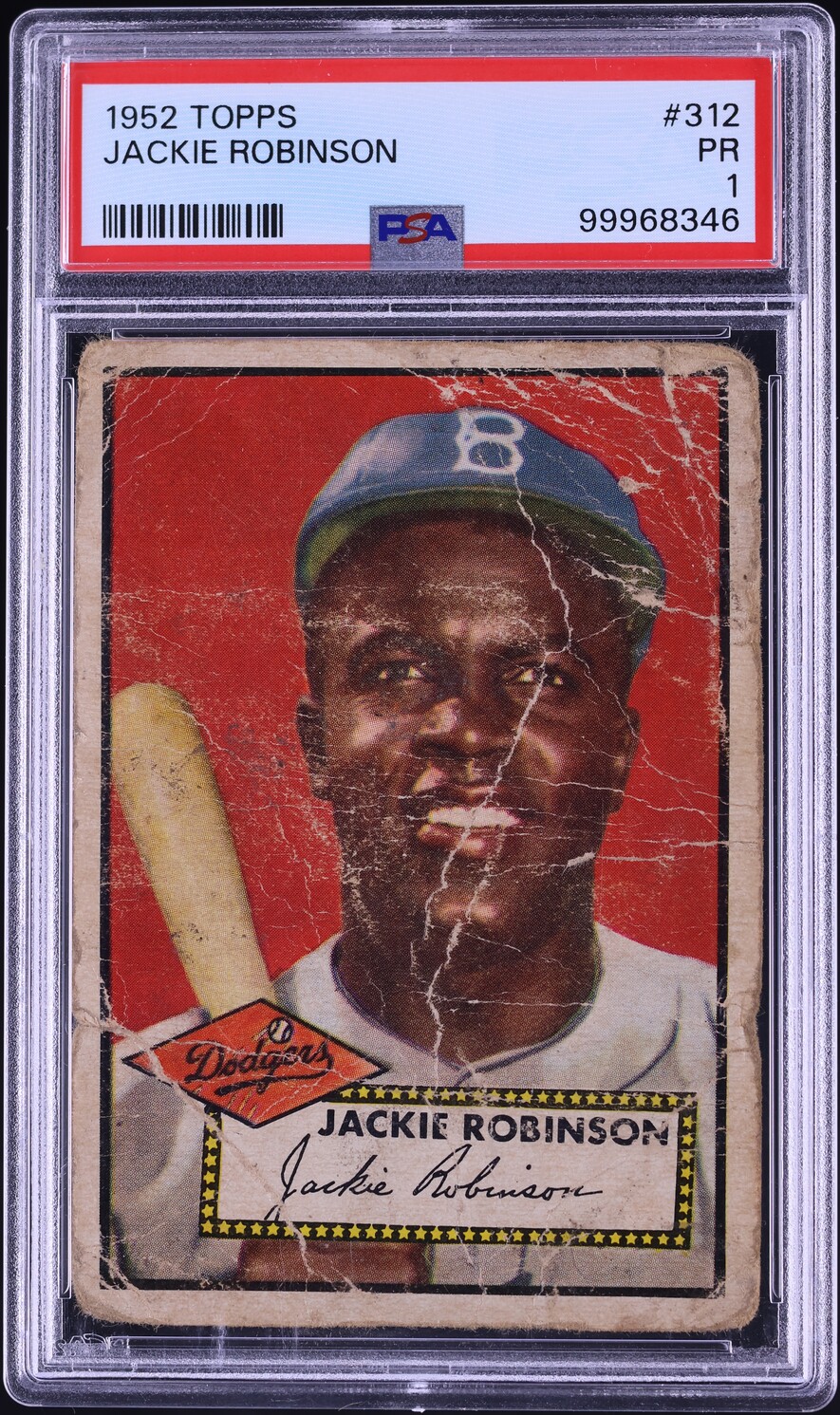 1952 Topps Jackie Robinson #312 PSA 1 PR on Fanatics Collect
