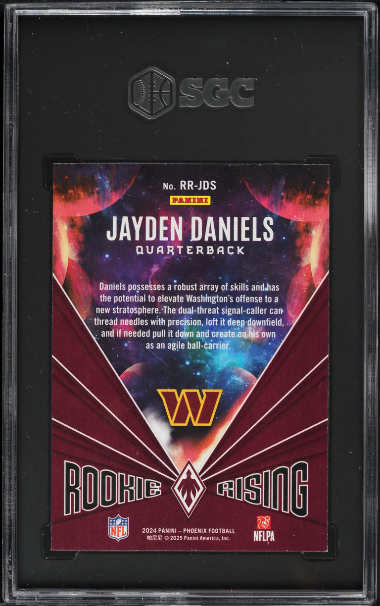 2024 Panini Phoenix Rising Jayden Daniels ROOKIE #RR-JDS SGC 9.5 MINT+