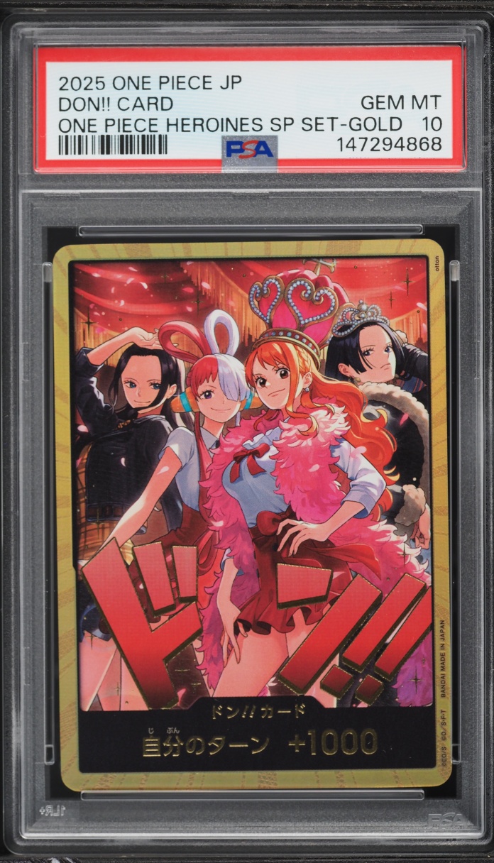 2025 One Piece Japanese Heroines Special Set Gold Don!! Card PSA 10 GEM MINT