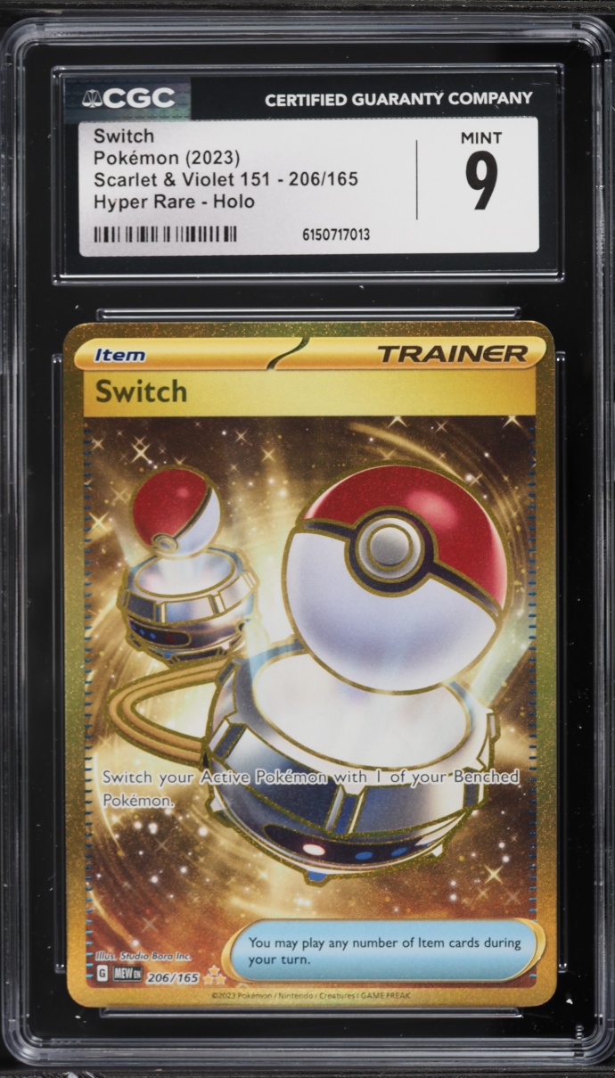2023 Pokemon Scarlet & Violet 151 Gold Rare Switch #206 CGC 9 MINT