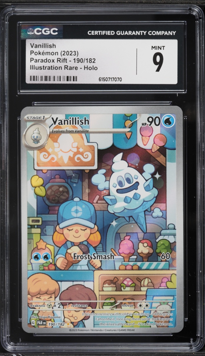 2023 Pokemon Scarlet & Violet Paradox Rift IR Vanillish #190 CGC 9 MINT