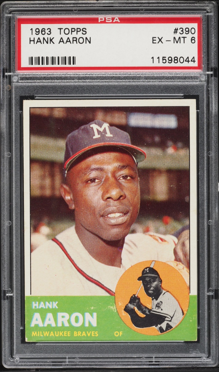 1963 Topps Hank Aaron #390 PSA 6 EXMT
